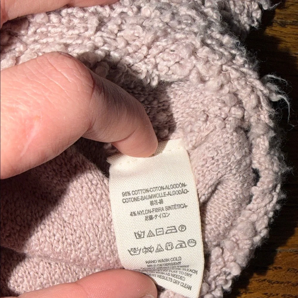 Free People Blush V-Neck Cropped Cotton Knit Sweater Size S - Picture 3 of 5